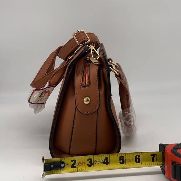 Tan Embroidered Tote Purse - Picture 3 of 8